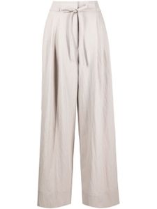 3.1 Phillip Lim high-waist drawstring palazzo trousers - Gris