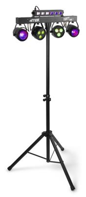 Max PartyBar 10 Discostroboscoop Zwart Geschikt voor gebruik binnen