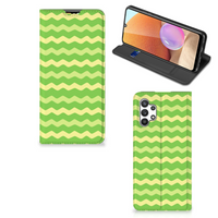 Samsung Galaxy A32 4G | A32 5G Enterprise Editie Hoesje met Magneet Waves Green - thumbnail