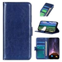 iPhone 14 Pro Max Wallet Hoesje met Magnetische Sluiting - Blauw