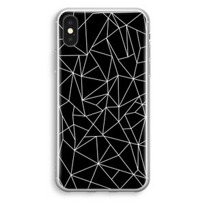 Geometrische lijnen wit: iPhone X Transparant Hoesje