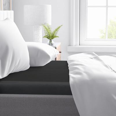 Primaviera Deluxe Topper Hoeslaken Satijn - Zwart 160 x 200 cm