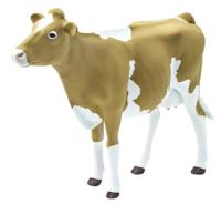 Safari boerderij Guernsey koeien junior 12,5 cm lichtbruin/wit