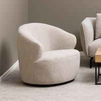 Bendt Draaibare Fauteuil Breah Bouclé - Beige - thumbnail