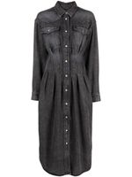 MARANT ÉTOILE robe longue en jean à boutonnière - Gris