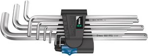 Wera 950/9 L Hex-Plus HF 1 | Stiftsleutelset | metrisch | verchroomd | met vasthoudfunctie | 9-delig - 05022130001