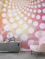 Komar Fleece Muurafbeelding - Fibonacci Sunset - Afmeting 250 x 250 cm - Behang, wanddecoratie, Woonkamer, Slaapkamer, Kantoor