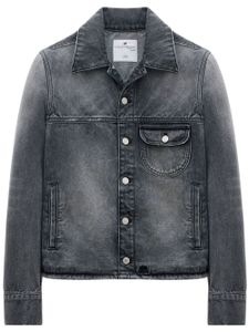 Courrèges veste en jean à une poche - Gris