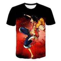 One Piece Aap D. Luffy Tony Tony Chopper T-Shirt Cartoon Manga Anime 3D Harajuku Grafisch Kawaii Voor Voor Stel Voor heren Dames Volwassenen Carnaval Maskerade 3D afdrukken Straat Casual / Dagelijks Lightinthebox - thumbnail