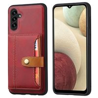 Samsung Galaxy A04s/A13 5G Retro Style Hoesje met Portemonnee - Rood - thumbnail