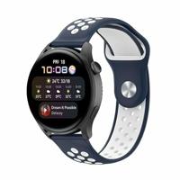 By Qubix - Sport Edition - Donkerblauw + wit - Compatible met Xiaomi Redmi Watch 5 Active/Redmi Watch 5 Lite - Compatible Xiaomi bandje