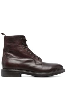 Moma Polacco lace-up leather boots - Marron