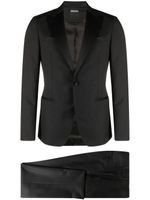 Zegna single-breasted cotton suit - Noir