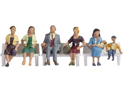 NOCH 15533 H0 Zittende mensen figuren Geverfd, Zittend