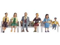 NOCH 15533 H0 Zittende mensen figuren Geverfd, Zittend