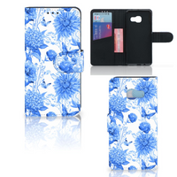 Hoesje voor Samsung Galaxy A3 2017 Flowers Blue - thumbnail