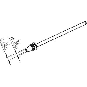 Ersa 0742ED2438H/SB Desoldeerpunt Conisch Lengte soldeerpunt: 79.25 mm Inhoud: 1 stuk(s)