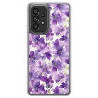 Samsung Galaxy A52 hybride hoesje - Floral violet