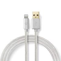Nedis Premium 8-pins Lightning naar USB-A kabel - USB2.0 - tot 3A / aluminium - 3 meter
