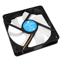 Cooltek Silent Fan 120 PWM PC-ventilator Zwart, Wit (b x h x d) 120 x 120 x 25 mm