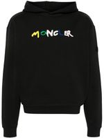 Moncler hoodie en coton à logo brodé - Noir - thumbnail