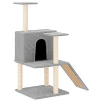 Bussandri Exclusive - Kattenmeubel met sisal krabpalen 109 cm lichtgrijs