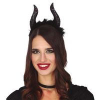 Halloween/horror verkleed diadeem/tiara boze heks/stiefmoeder - kunststof - dames/meisjes