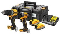 DeWalt DCK2050H2T-QW | 18V XR Compact Brushless Twin kit DCD805/DCF850 | 2x 5.0Ah accu | in TSTAK koffer - DCK2050H2T-QW