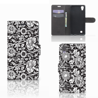 LG X Power Hoesje Black Flowers