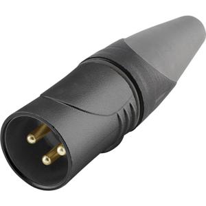 Hicon HI-X3CM-HD-B XLR-connector Koppeling, recht Aantal polen: 3 Zwart 1 stuk(s)