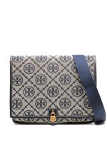 Tory Burch sac à bandoulière à logo en jacquard - Bleu