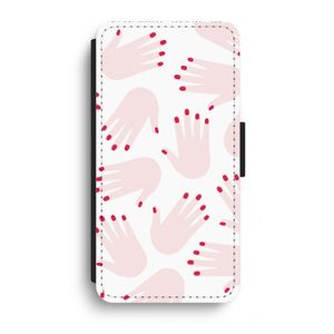 Hands pink: iPhone XR Flip Hoesje