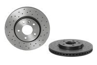 Remschijf BREMBO XTRA LINE BREMBO, Remschijftype: Geperforeerd / Geventileerd, u.a. für Opel, Vauxhall, Chevrolet - thumbnail