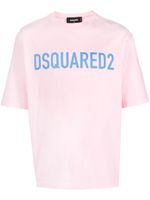 DSQUARED2 t-shirt en coton à logo imprimé - Rose - thumbnail