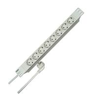 Kopp 930804013 PROFIversal 8-voudig met bescherming.ur., 45 graden gedr. potten, 5 mm², 2 m, 250 VAC, 16 amp, wit