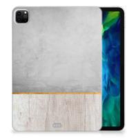 iPad Pro 11 2020/2021/2022 Silicone Tablet Hoes Wood Concrete