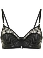 Fleur Du Mal soutien-gorge Bebe orné de dentelle - Noir - thumbnail