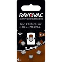 Rayovac Varta Rayovac Akoestische speciale kwikvrije maat 312 hoortoestelbatterijen - Pack van 6
