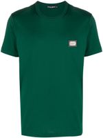 Dolce & Gabbana t-shirt en coton à patch logo - Vert