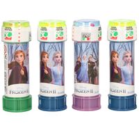 6x Disney Frozen 2 bellenblaas flesjes met bal spelletje in dop 60 ml voor kinderen