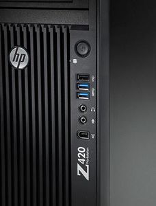 HP 420 DDR3-SDRAM E5-1603 Mini Tower Intel® Xeon® E5 familie 4 GB 500 GB HDD Windows 7 Professional Workstation Zwart