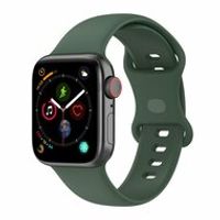 Siliconen sportbandje - Donkergroen - Maat: M/L - Geschikt voor Apple Watch 38mm / 40mm / 41mm