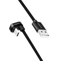 LogiLink USB-kabel USB 2.0 USB-C stekker, USB-A stekker 2.00 m Zwart CU0193 - thumbnail