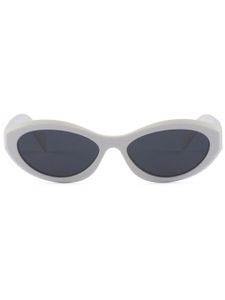 Prada Eyewear lunettes de soleil Symbole à monture ovale - Blanc