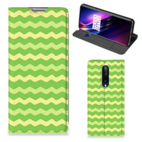 OnePlus 8 Hoesje met Magneet Waves Green - thumbnail