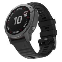 By Qubix - Siliconen bandje - Zwart - Compatible met Garmin Fenix 8-51mm - Compatible Garmin bandje