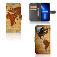 iPhone 13 Pro Flip Cover Wereldkaart - thumbnail