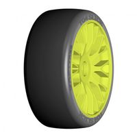 GRP GT T04 SLICK - XM7 Medium hard - Mounted on New Flex Yellow Wheel - 1 Pair