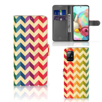 Samsung Galaxy A71 Telefoon Hoesje Zigzag Multi Color - thumbnail