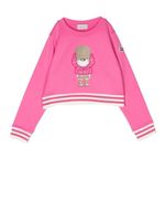 Moncler Enfant sweat à imprimé graphique - Rose